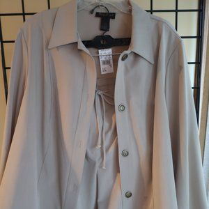 Ashley Stewart Color: Cocoa Banded Pant Suit - Never Worn - Sz. 22